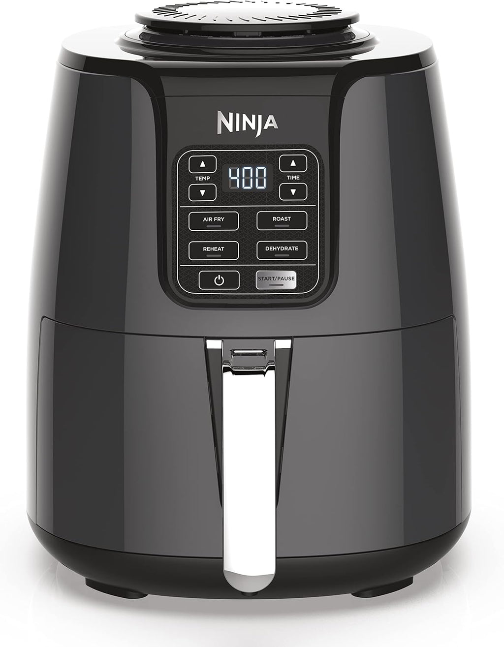 Ninja Air Fryer, Roast, Bake, Air Fry, Roast, Broil, Reheats, & Dehydrates, 4-in-1, Fries, Frozen Food, Veggies, and Juicy Meat, Less Oil, Easy Meals, Healthy Meals, Compact, 4 QT, Grey, AF101